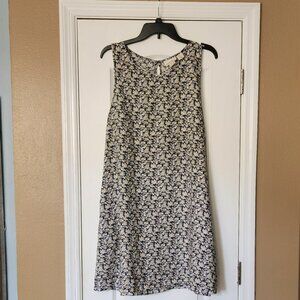 Cynthia Rowley A Line Dress Scoop Neck Daisy Floral Print Linen XL